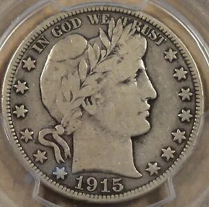 1915 Barber Half Dollar 50c PCGS Certified VG10 Coin is F all day Ex. ANACS I[h