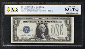 FRB 1604 1928-D $1ut@j[obNvVo[ؖ PCGS I UNC-63PPQ
