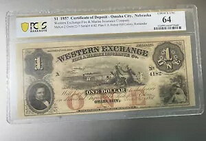Western Exchange �l�u���X�J �I�}�n 1 �h���č��p�~�ʉݎ��� PCGS 64