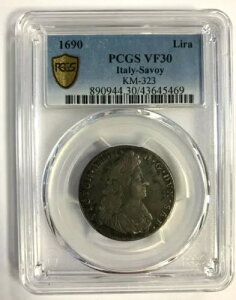 �C�^���A�̏B SAVOY 1690 1 ���� 20 �\���f�B VF30 PCGS �O���[�h�A�S�[���h �V�[���h�t��