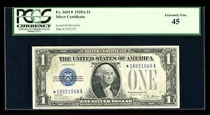 DBR 1928-A $1 Vo[ t@j[obN X^[ Fr. 1601* PCGS 45 VA *18851049A