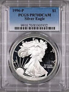 �L�[���t 1996-P $1 �V���o�[ �A�����J�� �C�[�O�� PR70DCAM PCGS # 81005932 + �{�[�i�X