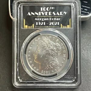 2021-CC �v���C�x�[�g ���[�K�� �V���o�[ �_���[ 100 ���N�L�O - PCGS MS 70 �u���b�N ���x��