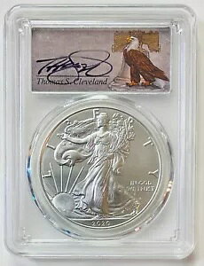 2020 $1 �V���o�[ �C�[�O�� PCGS MS70 ���s���� Thomas Cleveland Bell Pop 10