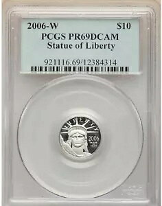PR69 DCAM 2006-W $10 �A�����J�� �v���`�i ���R�̏��_�� PCGS $10