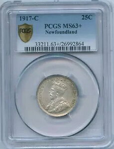 1917-C �j���[�t�@���h�����h 25 �Z���g - PCGS MS63+