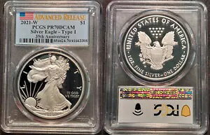 2021-W Vo[C[O;^Cv 1 1 h (Vo[) AhoXg [X PCGS PR-70 DCAM #