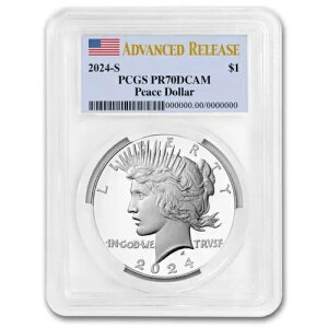 2024-S �v���[�t �V���o�[ �s�[�X �_���[ PR-70 PCGS (��s�����[�X)
