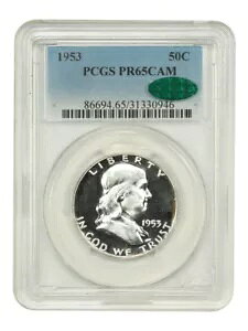 1953 50C PCGS/CAC PR65CAM - �t�����N���� �n�[�t�_���[ - �J���I�o���̃^�t