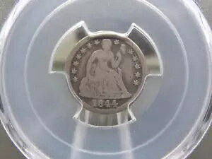 1844 "P" Seated Liberty SILVER Dime 10c PCGS VG10 #395 Very Good ECC&C, Inc.