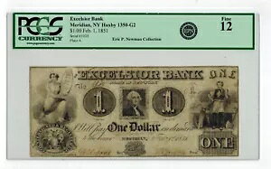 1851 NfBA j[[N GNZVAs $1 ʉ PCGS F12 j[}