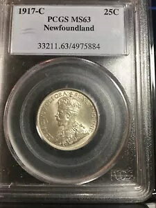 1917C �j���[�t�@���h�����h�A?25 �Z���g�APCGS �O���[�h�A**MS-63** #5884