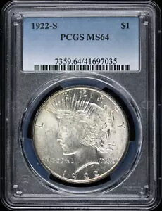 1922-S 1 hah PCGS MS64