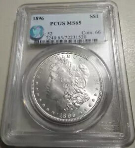 :1896-P �V���o�[ ���[�K�� �h�� �W�F�� BU PCGS MS 65 �u���X�g �z���C�g ���x���ō��O���[�h