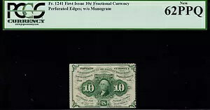 Fr-1241 $0.10 sʉ - 10 Zg -  PCGS 62PPQ