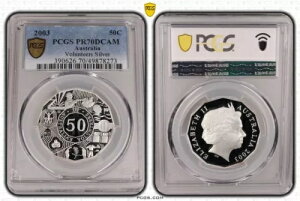 2003 I[XgA {eBA 50 Zg 50c Vo[ v[t RC PCGS PR70DCAM