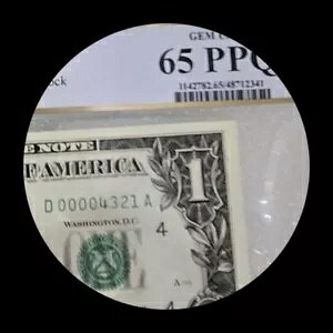 1963 $1 �قڊ����� ASCENDING LADDER ����ђႢ�V���A���ԍ� FRN PCGS 65 00004321