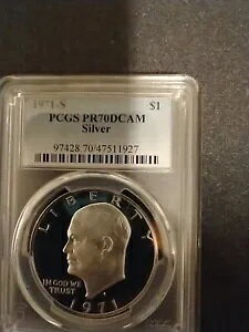 1971-S �V���o�[ �A�C�[���n���[ $1 PCGS PF70 PR70DCAM DCAM PR70