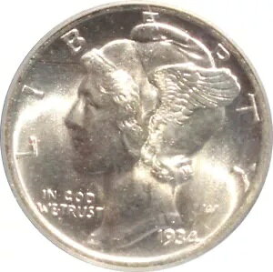 1934 MS66FB �}�[�L�����[ �_�C���APCGS 16057789 CAC