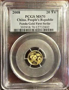 2008 20 �� ���� 1/20 �I���X �S�[���h �p���_ ? PCGS MS 70 �t�@�[�X�g �X�g���C�N ? �g�b�v �|�b�v ??