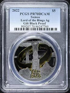 2022 �T���A 1 �I���X �V���o�[ �M���g �u���b�N �v���[�t ���[�h �I�u �U �����O PCGS PR 70 DCAM