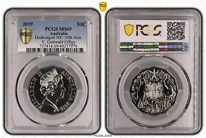 2019 I[XgA 50c 50 NLOhfJS V. Sbg@g̃tBMA PCGS MS69