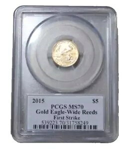 $5 �S�[���h �C�[�O�� 2015 PCGS MS 70 ���C�h ���[�h �t�@�[�X�g �X�g���C�N �~���g �f�B���N�^�[ �T�C��