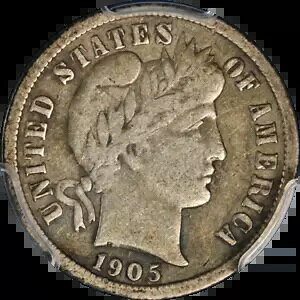 1905-O バーバー ダイム マイクロ O PCGS VF20 グレート アイ アピール ナイス ストライク