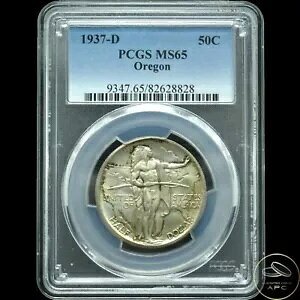 1937-D オレゴン トレイル シルバー記念 PCGS MS-65 素敵なナチュラルトーン