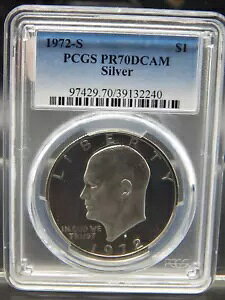 1972-S v[t AC[n[ IKE Vo[ $1 h PCGS PR70DCAM O[fBO -BT133