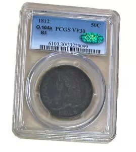 1812 P �L���b�v�h �o�X�g �n�[�t �_���[ PCGS XF-30