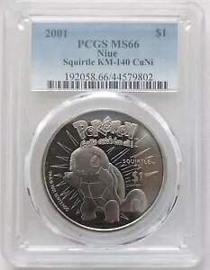 �j�E�G ���A 1$ UNC �R�C�� 2001 �N KM#140 �|�P���� �[�j�K�� PCGS �O���[�f�B���O MS66