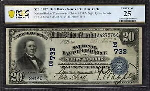 1902 $20 NB of Commerce In New York PCGS 25 Fr.642 CH#733 iԍ 45699894