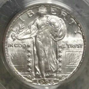 1926-D �X�^���f�B���O ���o�e�B �N�H�[�^�[�A�I�𖢗��� PCGS MS-63�AOGH�A�Â��z���_�[