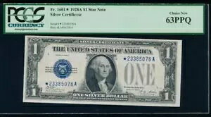 AC 1928A $1 �V���o�[�ؖ��� PCGS 63 PPQ �X�^�[�m�[�g Fr 1601* ������