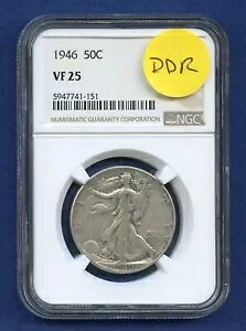 1946 P NGC VF25 �E�H�[�L���O ���o�e�B �n�[�t�_���[ 50c 1946-P VF-25 - DDR FS-801