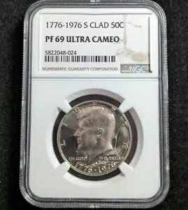 1776-1976-S �N���b�h �v���[�t �P�l�f�B 50c �n�[�t�_���[ �R�C�� NGC PF 69 �E���g�� �J���I 582...