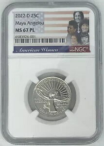 2022 D MAYA ANGELOU American Women AWQ 25c NGC MS67PL �v���[�t�����ˁI