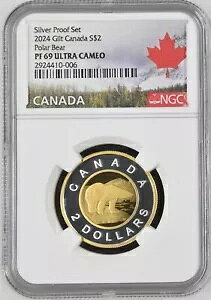 2024 $2 �J�i�_ �M���g �V���o�[ �v���[�t �g�D�[�j�[ NGC PF69 �E���g�� �J���I �V���o�[ �v���[�t �Z�b�g