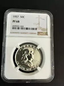 1957 �v���[�t �t�����N���� �n�[�t�_���[ NGC PF68 50c �V���o�[