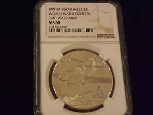 1991 M $5 }[VY 񎟐E퓬@ P-40 EH[z[N NGC MS 68