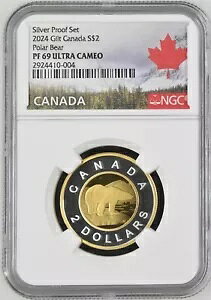 2024 $2 �J�i�_ �M���g �V���o�[ �v���[�t �g�D�[�j�[ NGC PF69 �E���g�� �J���I �V���o�[ �v���[�t �Z�b�g