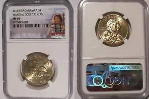 2016 P �l�C�e�B�u �T�J�K�E�B�A �h�� $1 NGC MS 66 �펞�R�[�h �g�[�J�[�Y