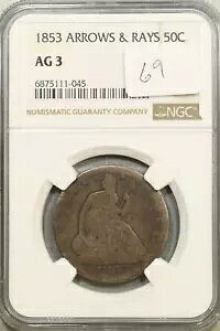1853 A[Y & CY oeB V[ebh n[t_[ 50c NGC AG3 #1-045