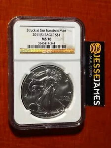2011 (S) $1 �A�����J�� �V���o�[ �C�[�O�� NGC MS70 ���T���t�����V�X�R �u���E�� ���[�x���Ŕ���