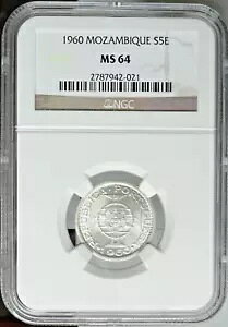 モザンビーク 1960、5 エスクード、MS 64