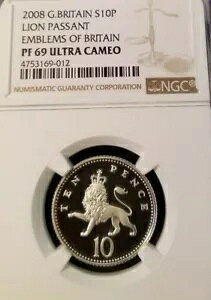 2008 �C�M���X �V���o�[ 10 �y���X S10P ���C�I�� �p�T���g NGC PF 69 �E���g�� �J���I