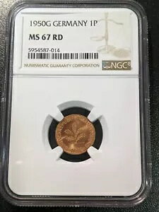 1950 G MS67 RD hCcAMa tFjq NGC KM 105 gbvO[h