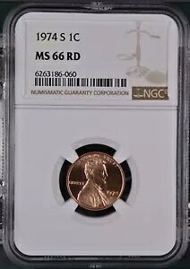 1974-S 1C RD J[LO 1 Zg NGC MS66RD 6263186-060