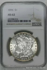 NGC MS62 1896 ���[�K�� �V���o�[ �h�� $1 (BC16)